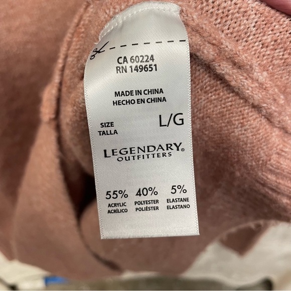 Legendary outfitters women’s pink knit sweater large cozy oversized - Picture 7 of 7